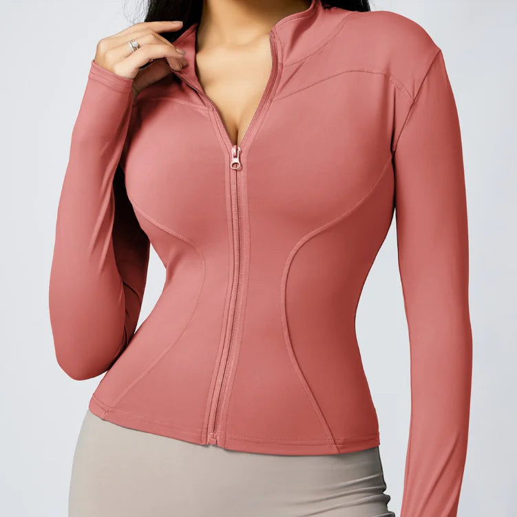 Women's Zipper Long-sleeved Sports Jacket