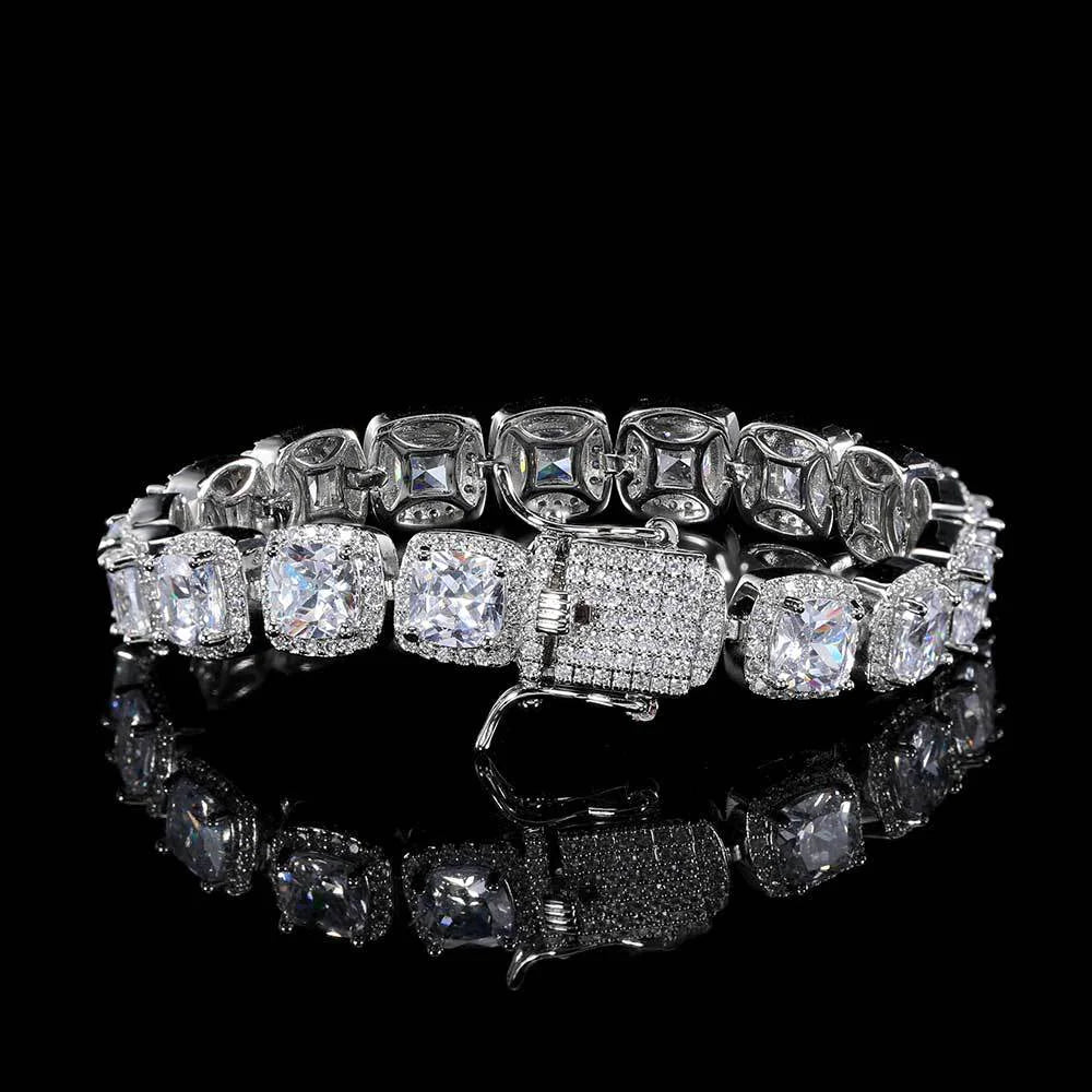 10mm Men's Rock Candy Zircon Bracelet