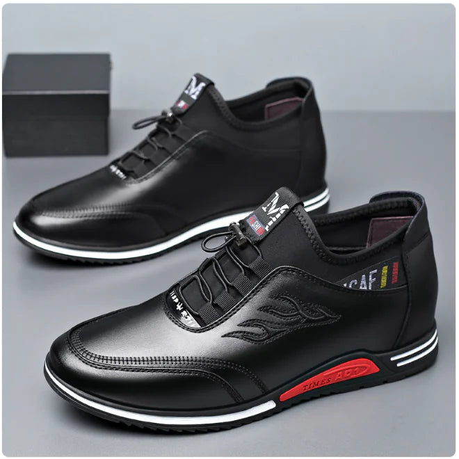 Men's Leather High-Top Sneakers