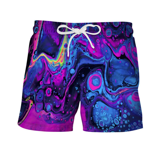 Purple Landform Digital Print Men's Summer Apparel