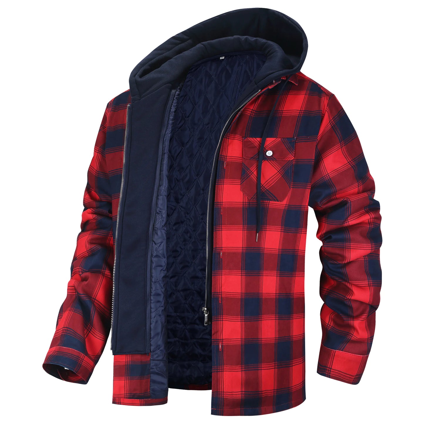 Plaid Hooded Jacket