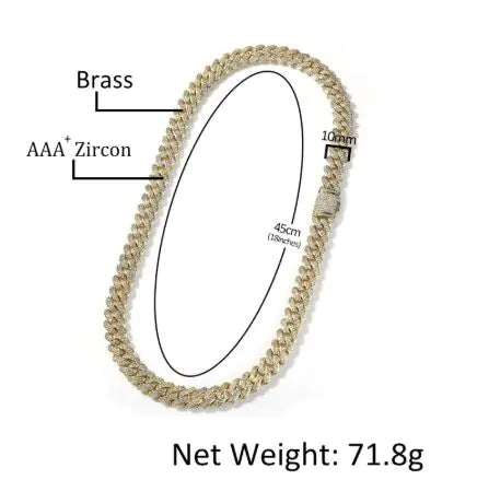 Fashion Box Buckle With Diamond Necklace