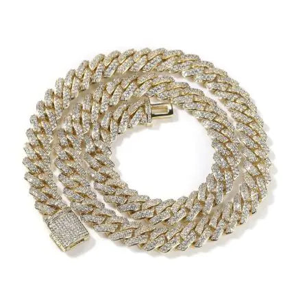 Fashion Box Buckle With Diamond Necklace