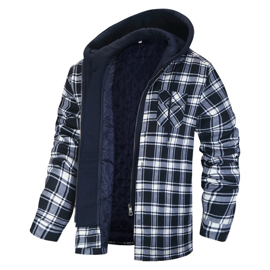 Plaid Hooded Jacket