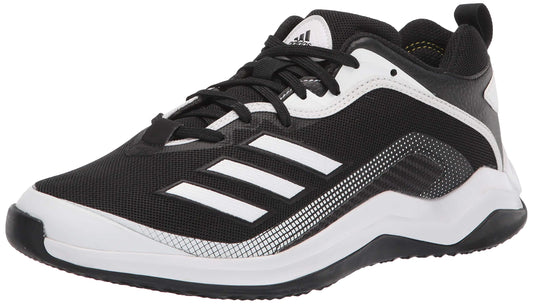 adidas Mens EG7608 Baseball Shoe Black/White/White 16