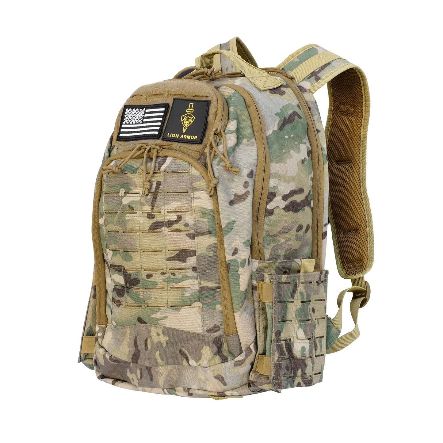 Lion Armor Waterproof Tactical Laptop Backpack 45L Sport Model (Camouflage)