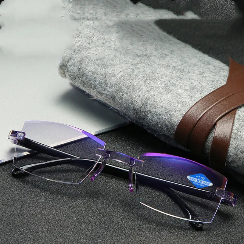 Diamond Cut Dual Light Blue Light Blocking Reading Glasses