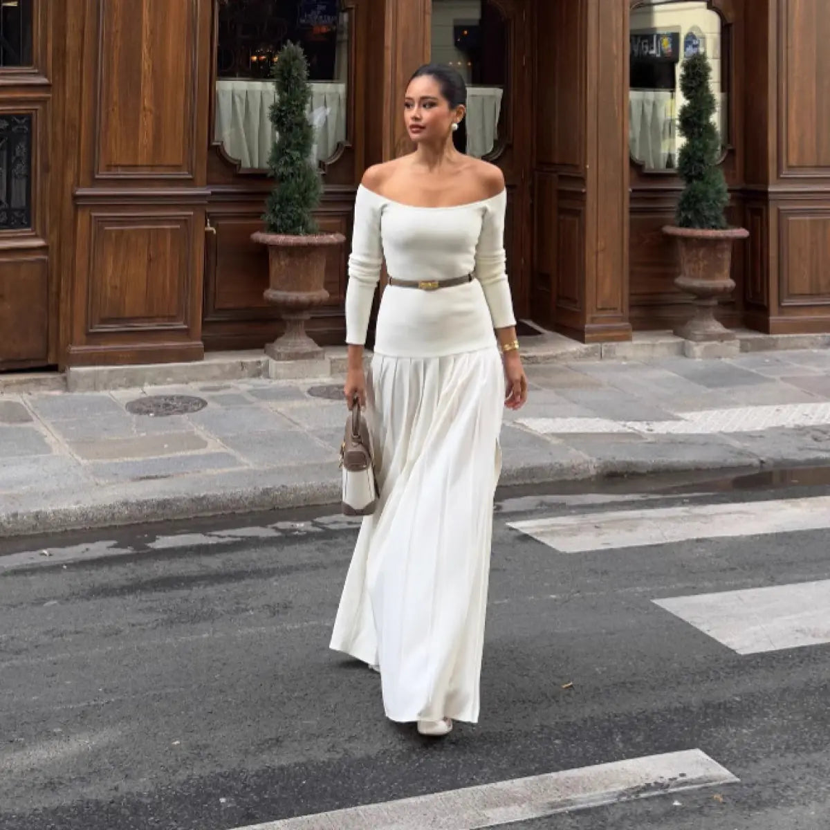 Elegant Retro Split Dress