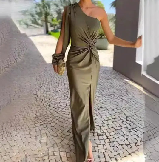 Shoulder Knot Slim Fit Dress