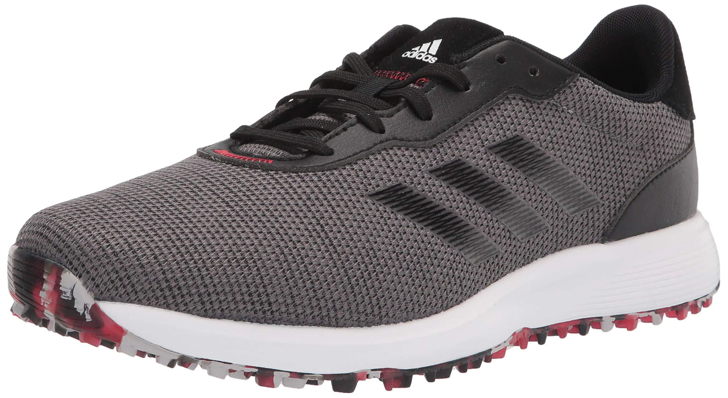 adidas mens Golf Shoe Grey/Black/Scarlet 10 US