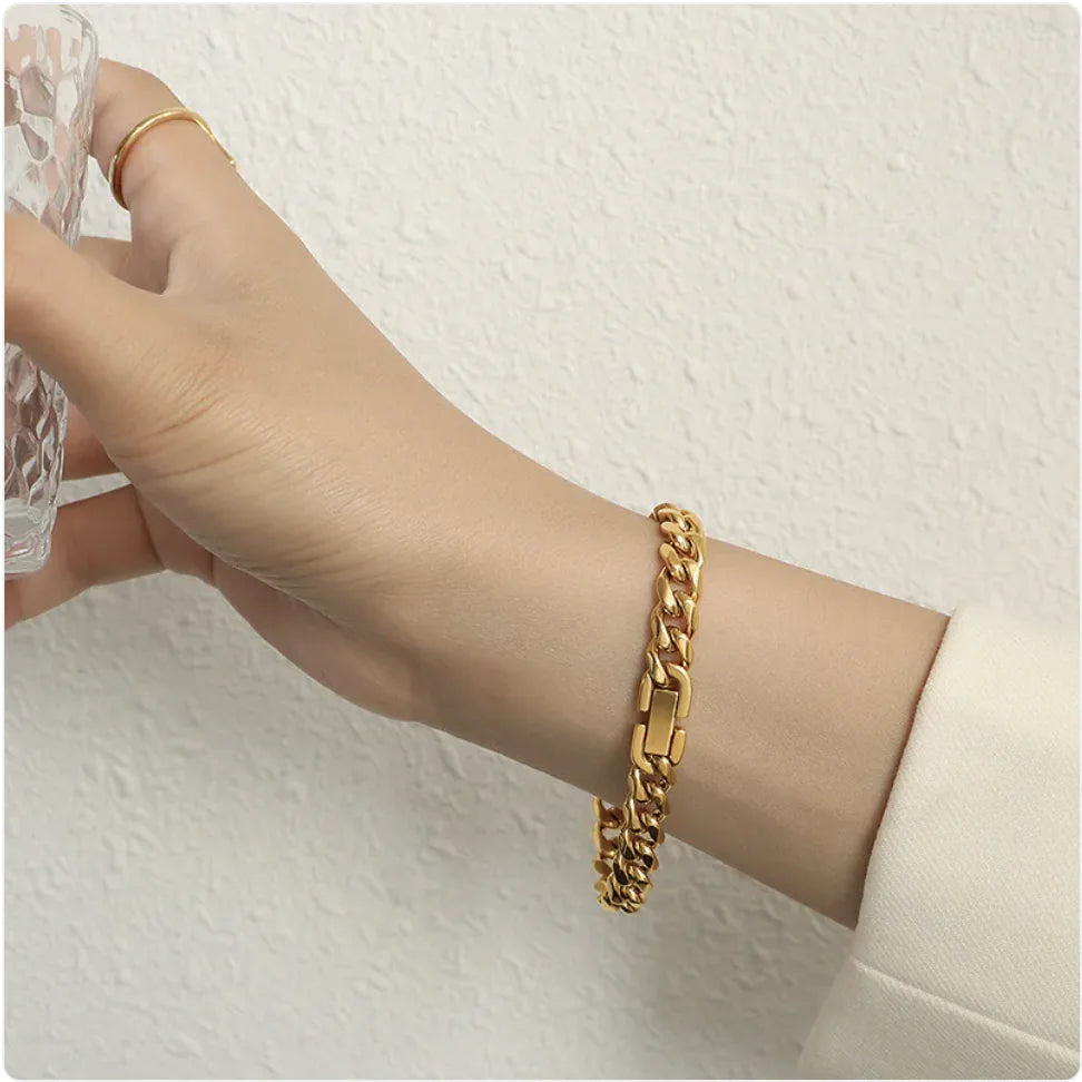 Vintage Titanium Steel Hip Hop Bracelet