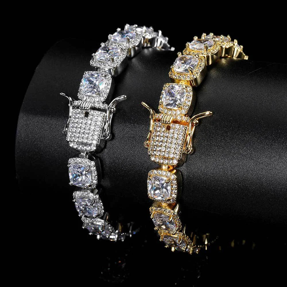 10mm Men's Rock Candy Zircon Bracelet