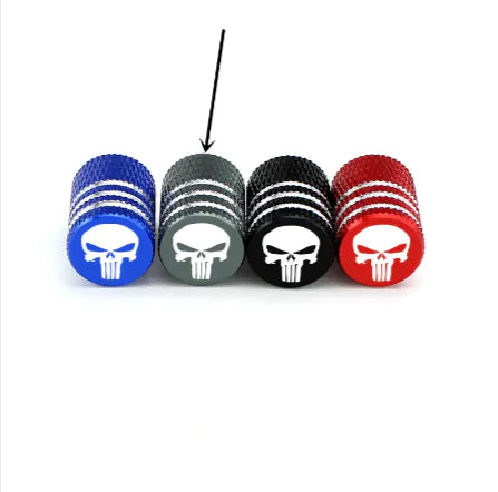 Skull Design Long Tooth Tire Valve Caps