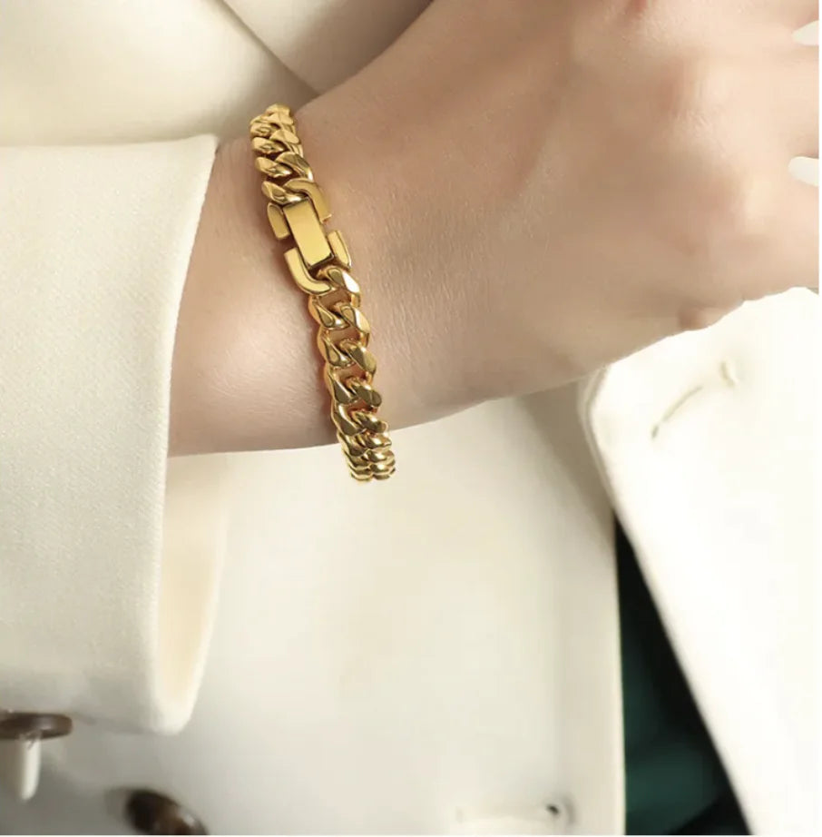 Vintage Titanium Steel Hip Hop Bracelet