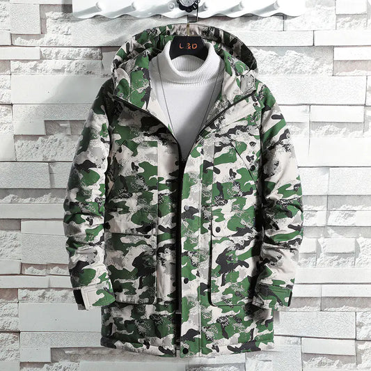 Men's Camouflage Hooded Warm Jacket for Fall/Winter
