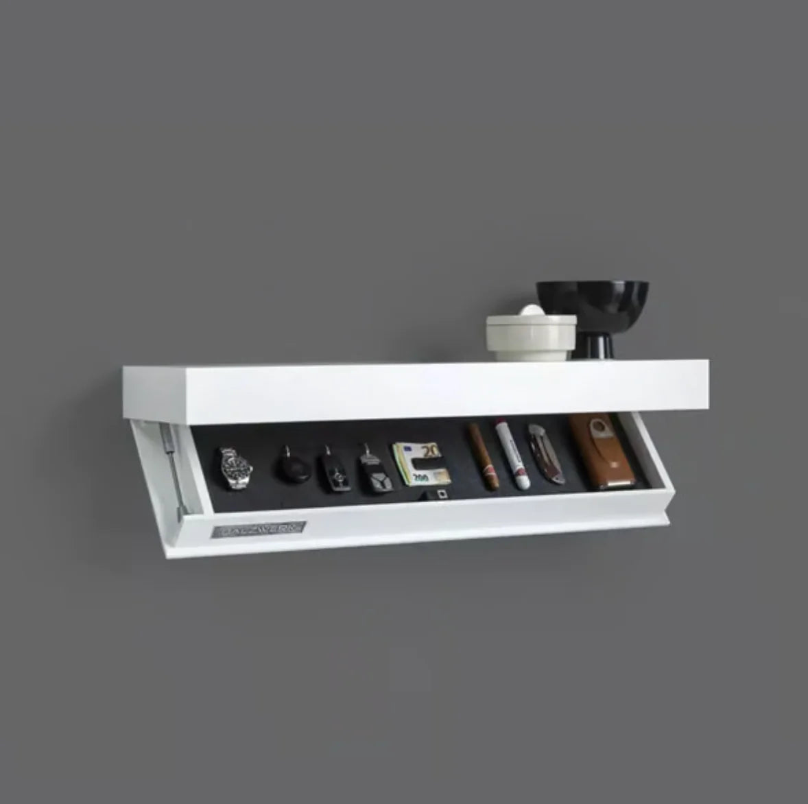 Modern Wall-Mounted Wine Cabinet Shelf