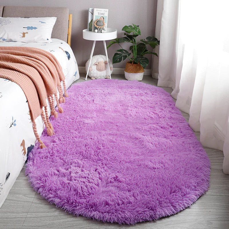 Silk Hair Tie-dyed Carpet Living Room Bedroom Bedside