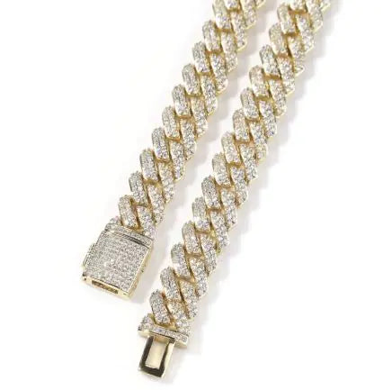 Fashion Box Buckle With Diamond Necklace