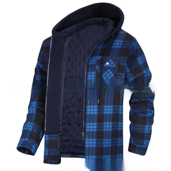 Plaid Hooded Jacket