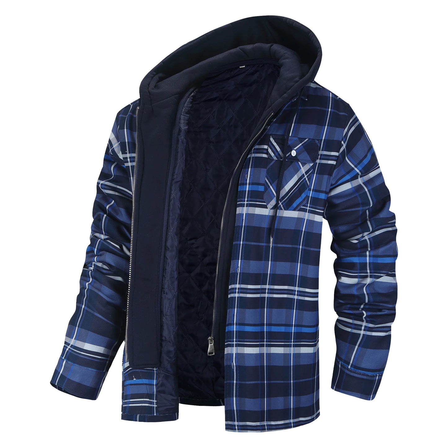 Plaid Hooded Jacket