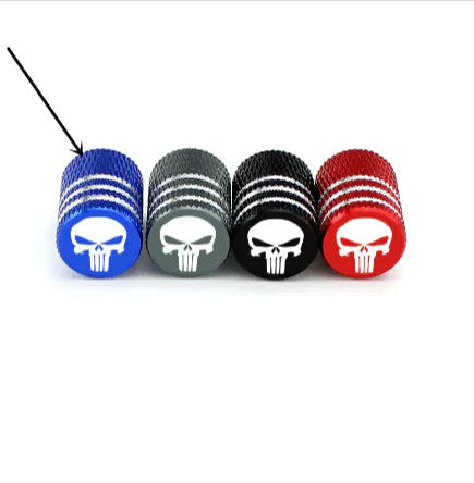 Skull Design Long Tooth Tire Valve Caps