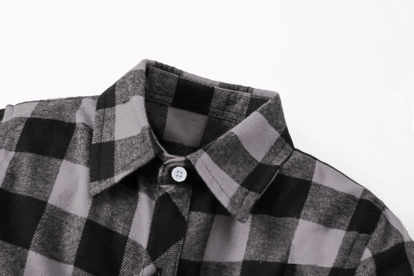 SANGTREE Mens & Boys Plaid Shirt Long Sleeve Button Down Flannel Shirts, US 3 Months - Adult 9XL Youth 14-15 Years Gray Plaid 2